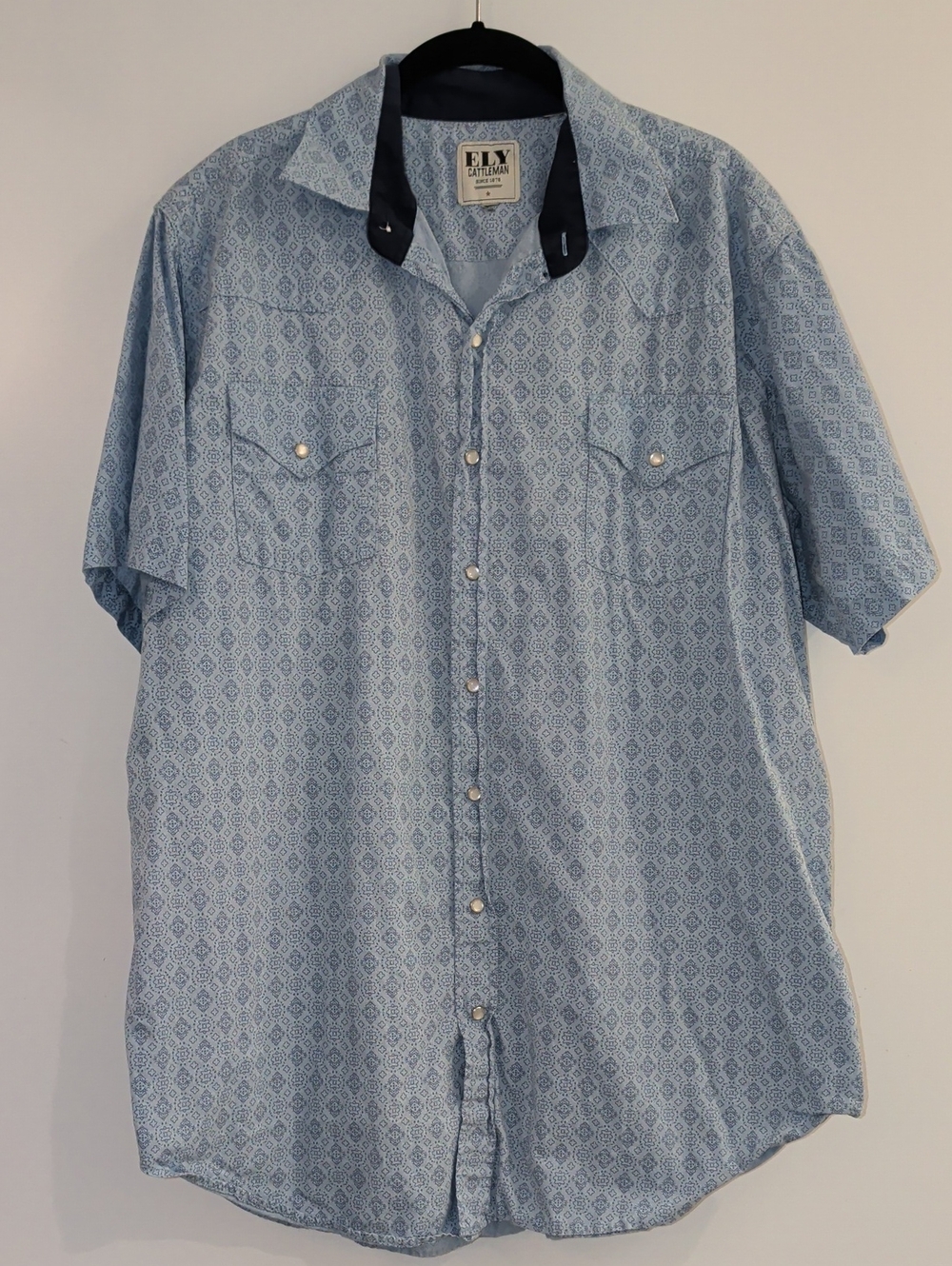 Ely Cattleman Western Rodeo Pearlsnap Short Sleeve Shirt Size XLarge